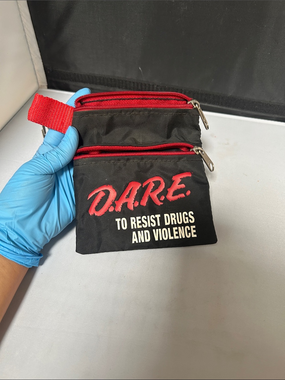 D.A.R.E. Black and Red Nylon Zip Pouch Wallet